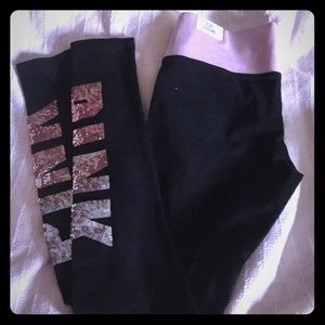 NWT Pink bling leggings